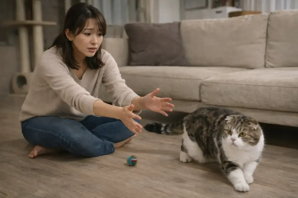 スコティッシュフォールドの後悔の理由2：抱っこ嫌い